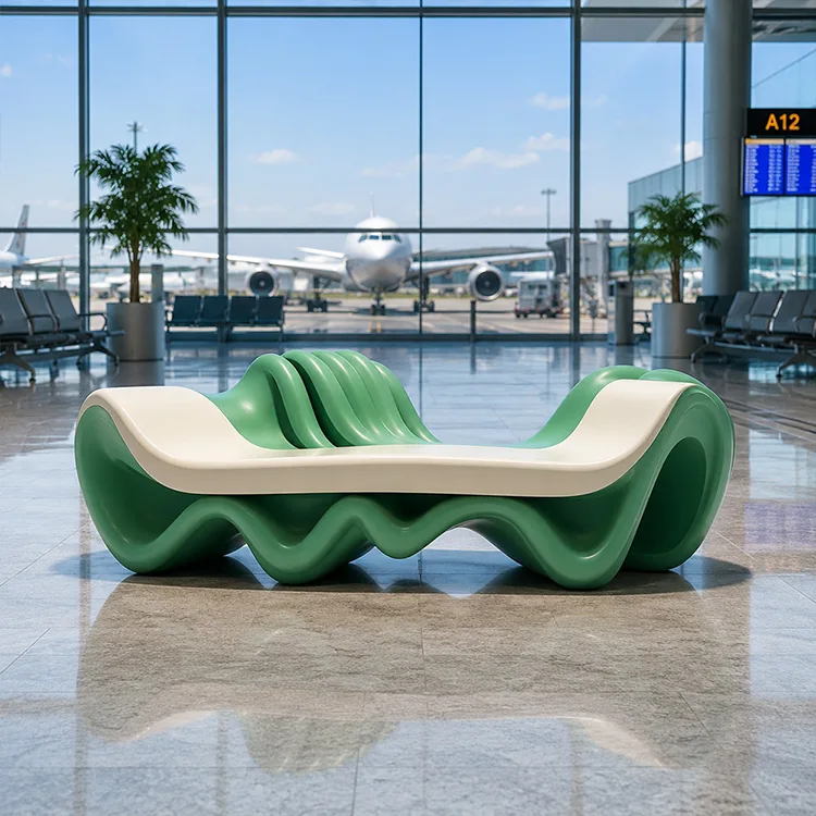 Art Wave loungebänk i glasfiber