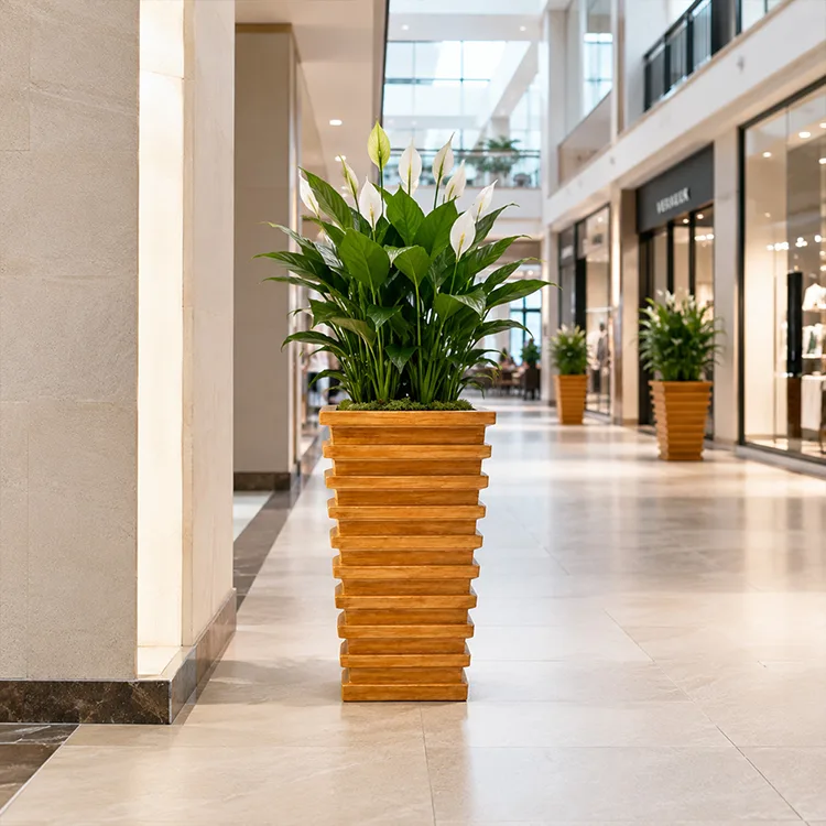 Träsädeskruka i glasfiber