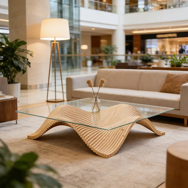 Parametriskt Wave Plywood soffbord